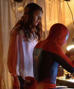 Tom Holland and Zendaya in Spider-Man: Brand New Day during an emotional scene.