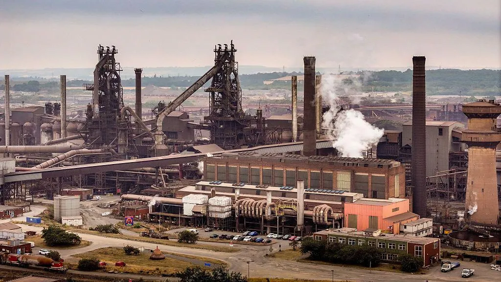 British Steel facility in Scunthorpe following the UK government's decision to nationalise the company.