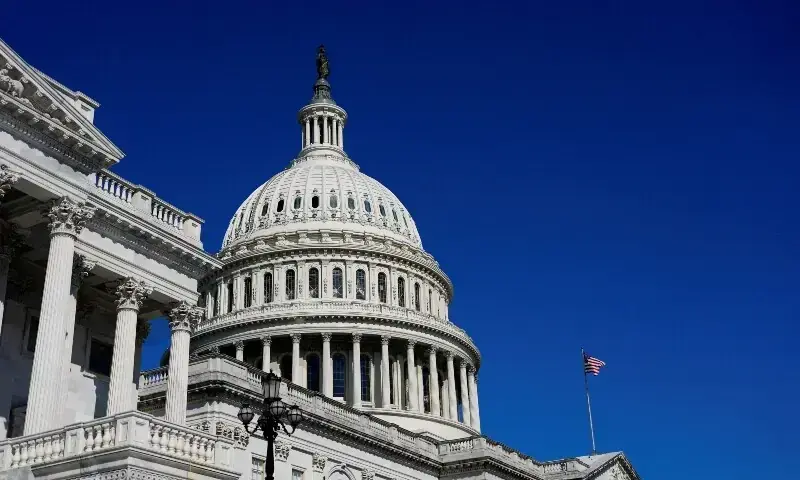 Members of the US House of Representatives during a vote on military aid to Israel.