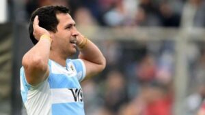 Argentina head coach Felipe Contepomi during a press conference before the England rugby match.