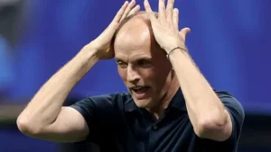 England manager Thomas Tuchel on the touchline during the FIFA World Cup semi-final against Argentina.
