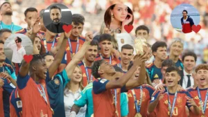 Pakistani celebrities celebrate Spain's FIFA World Cup final victory over Argentina on social media.