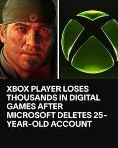 Microsoft account recovery following a hacking incident that restored access to digital games and personal files.