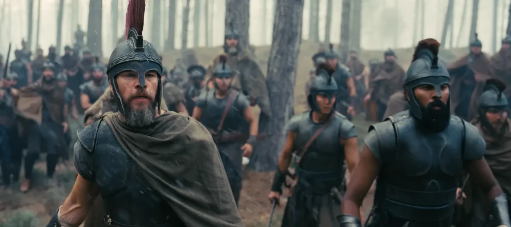 Matt Damon portrays Odysseus in Christopher Nolan's visually stunning adaptation of The Odyssey.