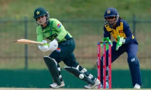 Sri Lanka Women batters Vishmi Gunaratne and Harshitha Samarawickrama during their record ODI partnership against Pakistan.