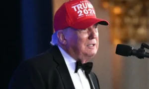US President Donald Trump speaks as the European Union announces a major antitrust penalty against Google.