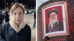 Mourners attend the state funeral ceremony of Ayatollah Ali Khamenei in Tehran.