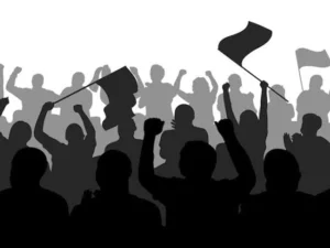 Members of the Blind Action Committee protest in Karachi for disability quota jobs and pending salaries.