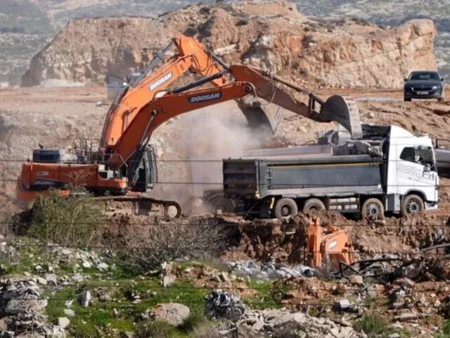 Israeli settlement buildings in the occupied West Bank amid continued expansion plans.