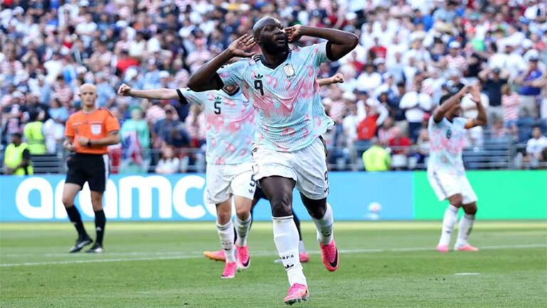 Belgium forward Charles De Ketelaere celebrates during a 4-1 FIFA World Cup win over the United States in Seattle.