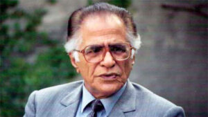 Portrait of renowned Pakistani literary icon Ahmad Nadeem Qasmi.