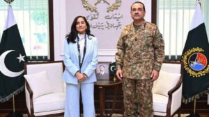Field Marshal Syed Asim Munir holds talks with Canadian Foreign Minister Anita Anand at General Headquarters in Rawalpindi.