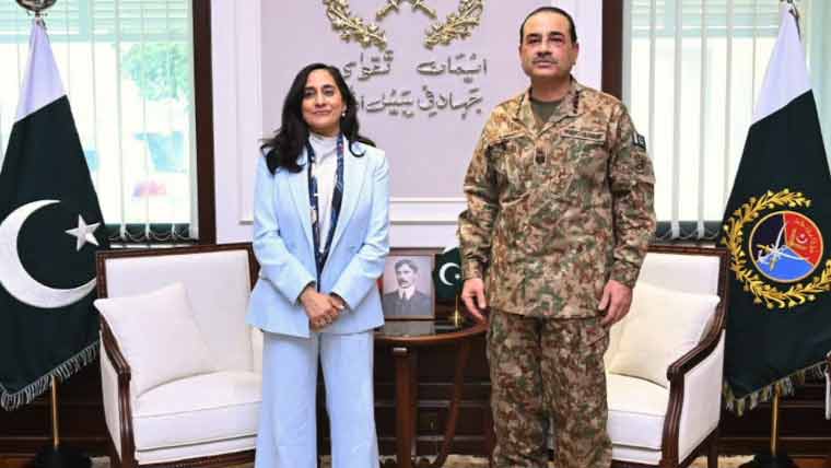 Field Marshal Syed Asim Munir holds talks with Canadian Foreign Minister Anita Anand at General Headquarters in Rawalpindi.