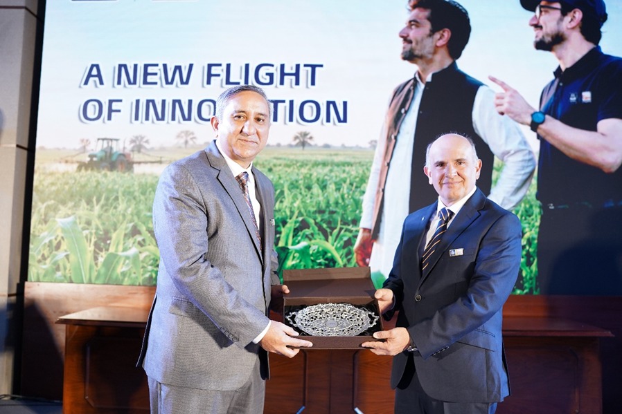 FFC and Yara International officials unveil a new portfolio of advanced crop nutrition products for Pakistani farmers in Rawalpindi.