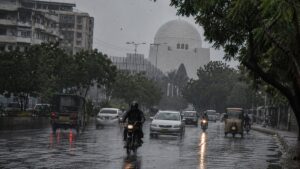 Karachi Water and Sewerage Corporation personnel deploy jetting and suction machines as part of emergency monsoon preparedness measures across the city.