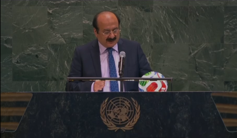 TRIONDA, the official FIFA World Cup 2026 match ball manufactured in Pakistan.