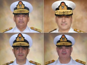 Four Pakistan Navy officers promoted to Rear Admiral after distinguished military careers and leadership services.