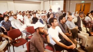 Participants attend a PHDEC workshop at Karakoram International University focused on medicinal plant exports from Gilgit-Baltistan.
