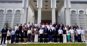 Participants attend the TVET Symposium at the Pakistan Embassy in Beijing focused on pharmaceuticals, healthcare, and biotechnology cooperation.