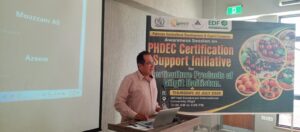 PHDEC officials and horticulture stakeholders during the certification awareness session at Karakoram International University, Gilgit.