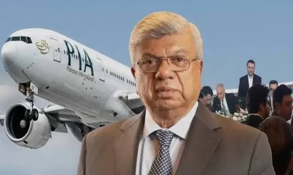 Arif Habib speaking to the media about PIA privatization, fleet expansion and the airline's future growth plans.