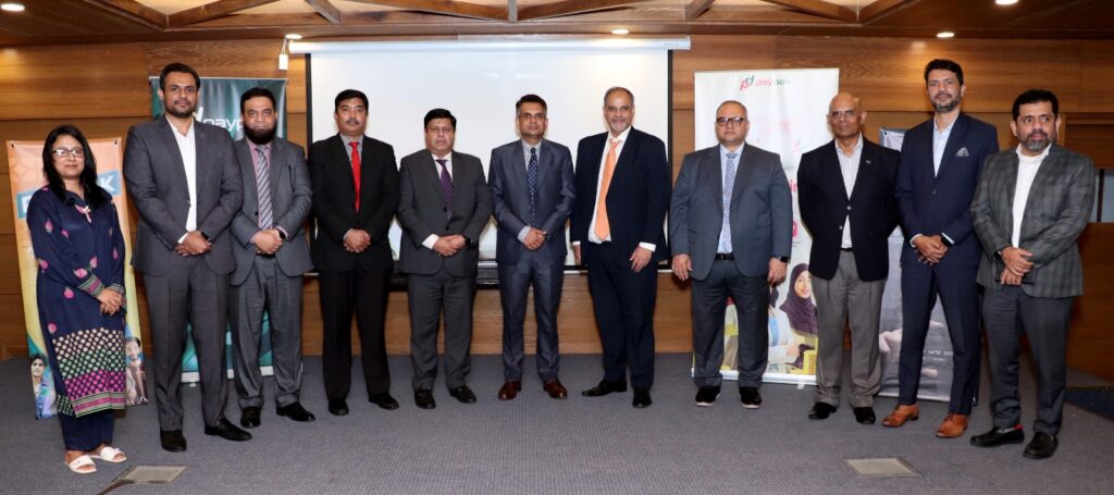 Senior executives from the National Bank of Pakistan and 1LINK participate in a Bank Activation Session focused on digital payments and financial inclusion in Karachi.