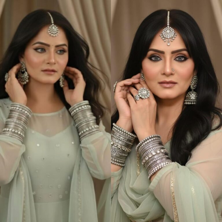 Pakistani actress Sapna Ghazal during a theatre performance in Karachi.