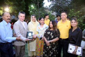 Journalists, social media activists, public figures and guests gather at the All Pakistan Media Alliance's awards ceremony and mango party held in collaboration with the Russian Centre for Science and Culture in Karachi.