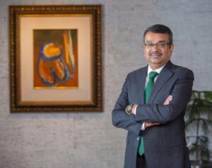 Nadeem Khan after his confirmation as Chief Executive Officer of Pakistan Telecommunication Company Limited (PTCL).