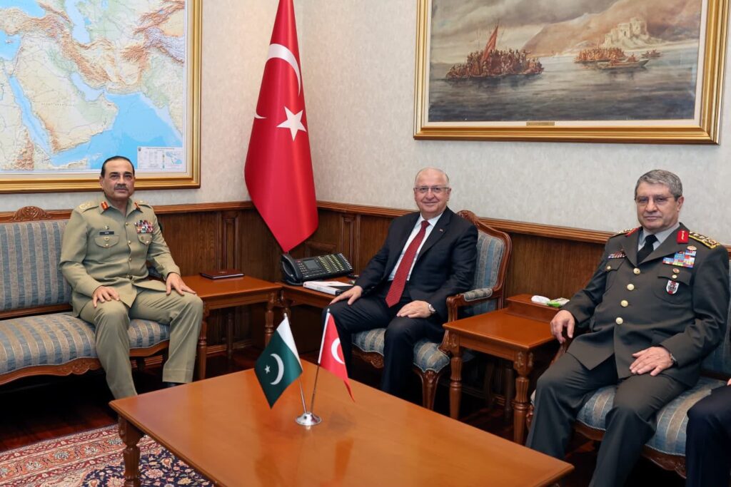 Field Marshal Syed Asim Munir during official meetings with Turkish political and military leaders in Türkiye.