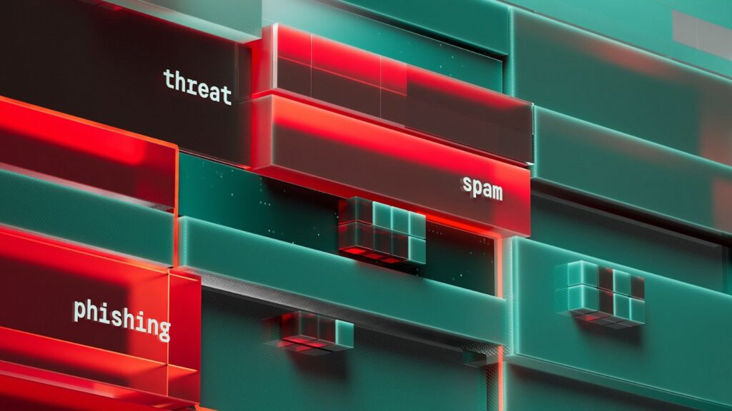 A cybersecurity concept illustrating phishing emails and corporate login credential theft following Kaspersky's warning about attacks targeting manufacturing companies.