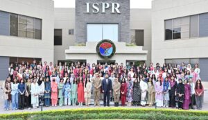 Mir Sarfraz Bugti interacts with students during an ISPR Summer Camp 2026 session focused on national awareness and youth engagement.