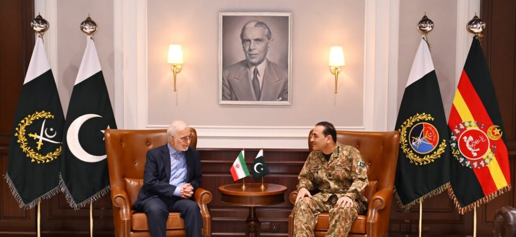 Field Marshal Syed Asim Munir holds talks with Iranian Interior Minister Eskandar Momeni at General Headquarters in Rawalpindi.