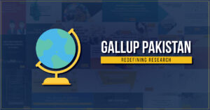 Business professionals reviewing economic data following the release of Gallup Pakistan's Business Confidence Index.