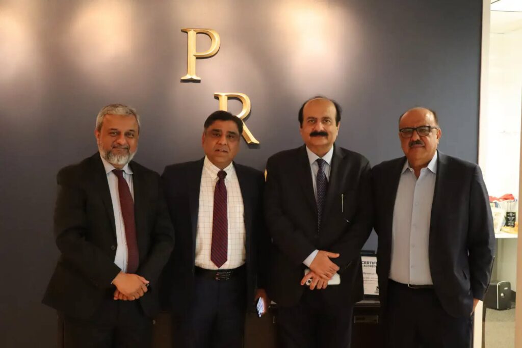 Chairman PM Youth Programme Rana Mashhood Ahmad visits Physicians Revenue Group to discuss Revenue Cycle Management training for Pakistani youth.