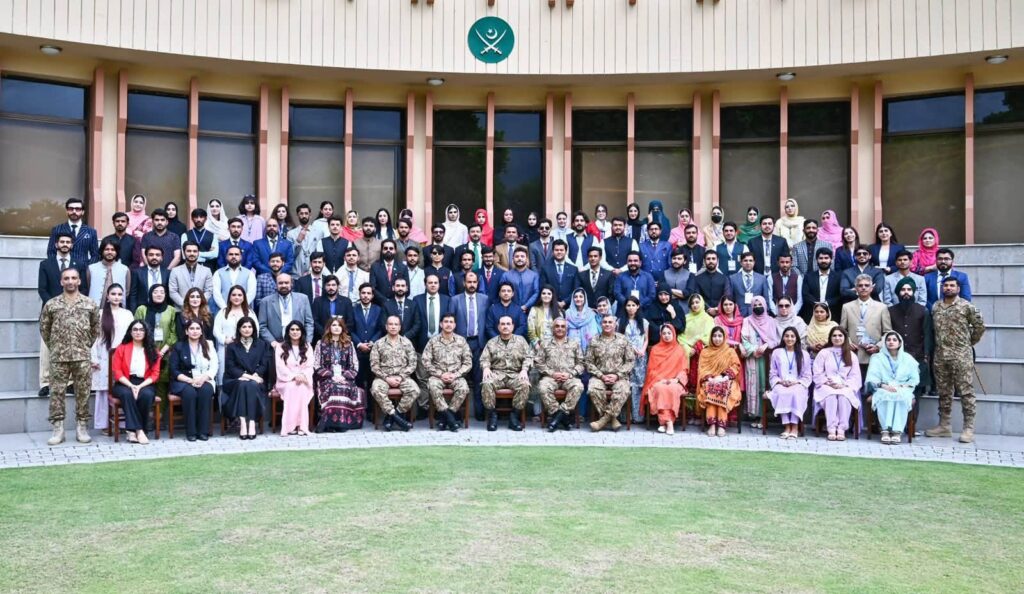 Field Marshal Syed Asim Munir speaks to participants of the 20th National Workshop Balochistan at General Headquarters in Rawalpindi.