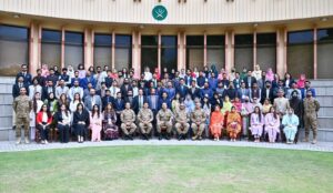 Field Marshal Syed Asim Munir speaks to participants of the 20th National Workshop Balochistan at General Headquarters in Rawalpindi.