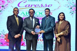 Chef Asma Imran Khan and guests at the Arzoo Link Conference celebrating the launch of Arzoo Digital in Karachi.