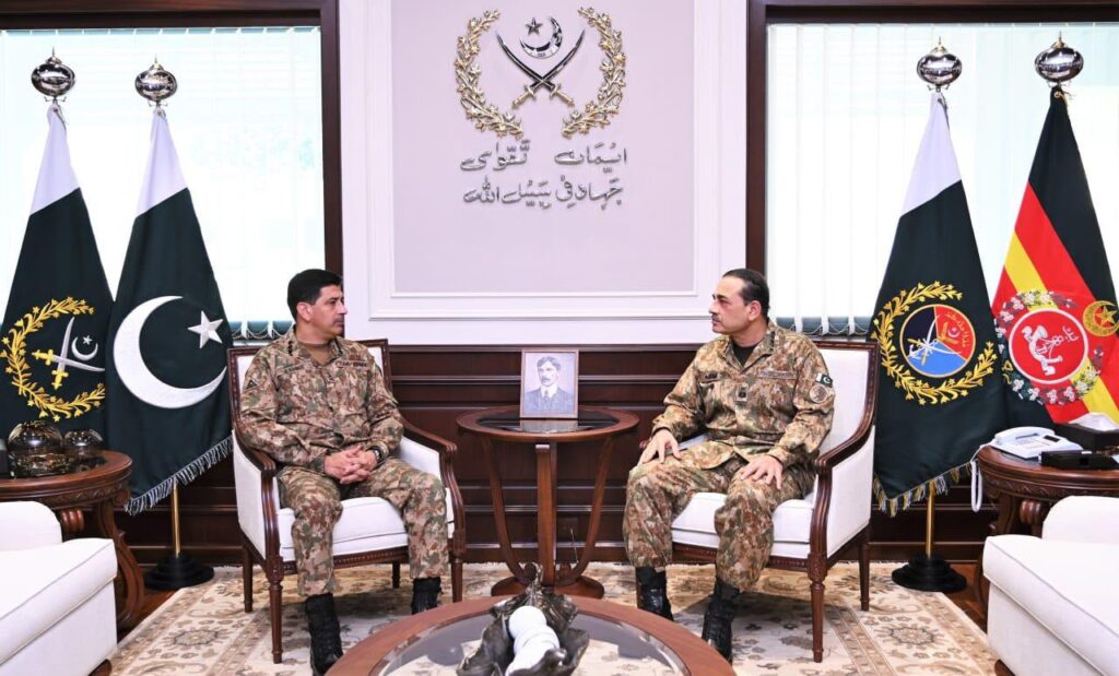 General Syed Aamer Raza receiving a Guard of Honour after taking command of the National Strategic Command in Rawalpindi.