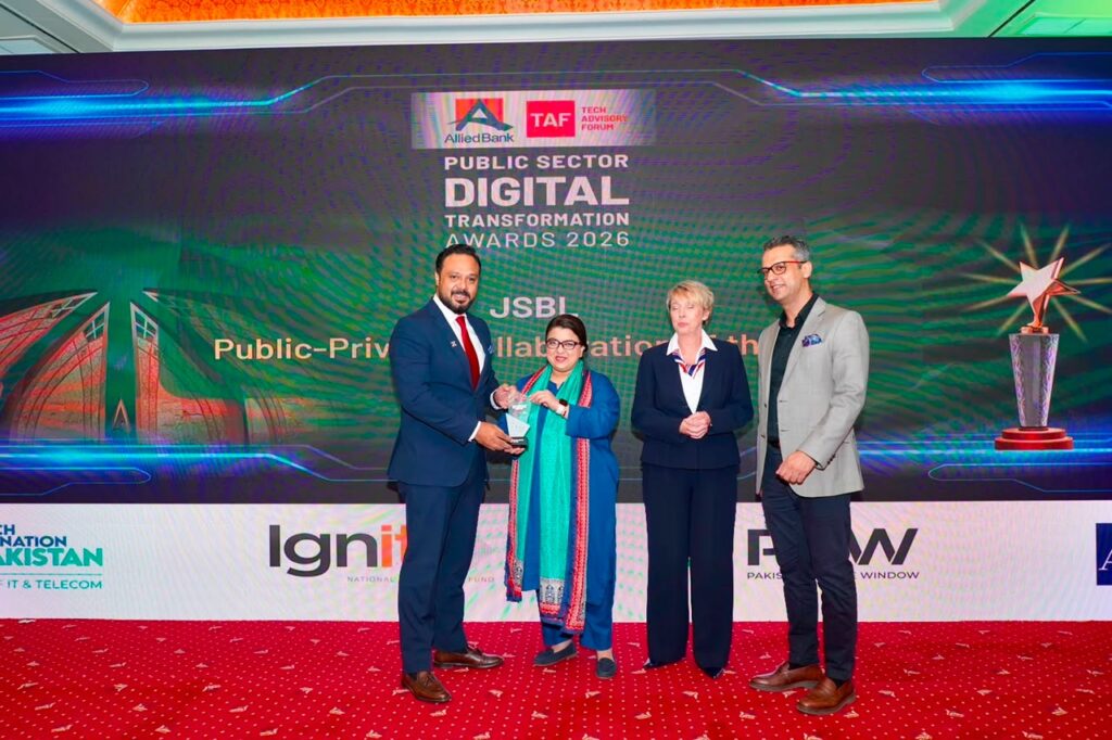 Zindigi wins TAF Public-Private Collaboration of the Year Award for Digital Pakistan initiatives.