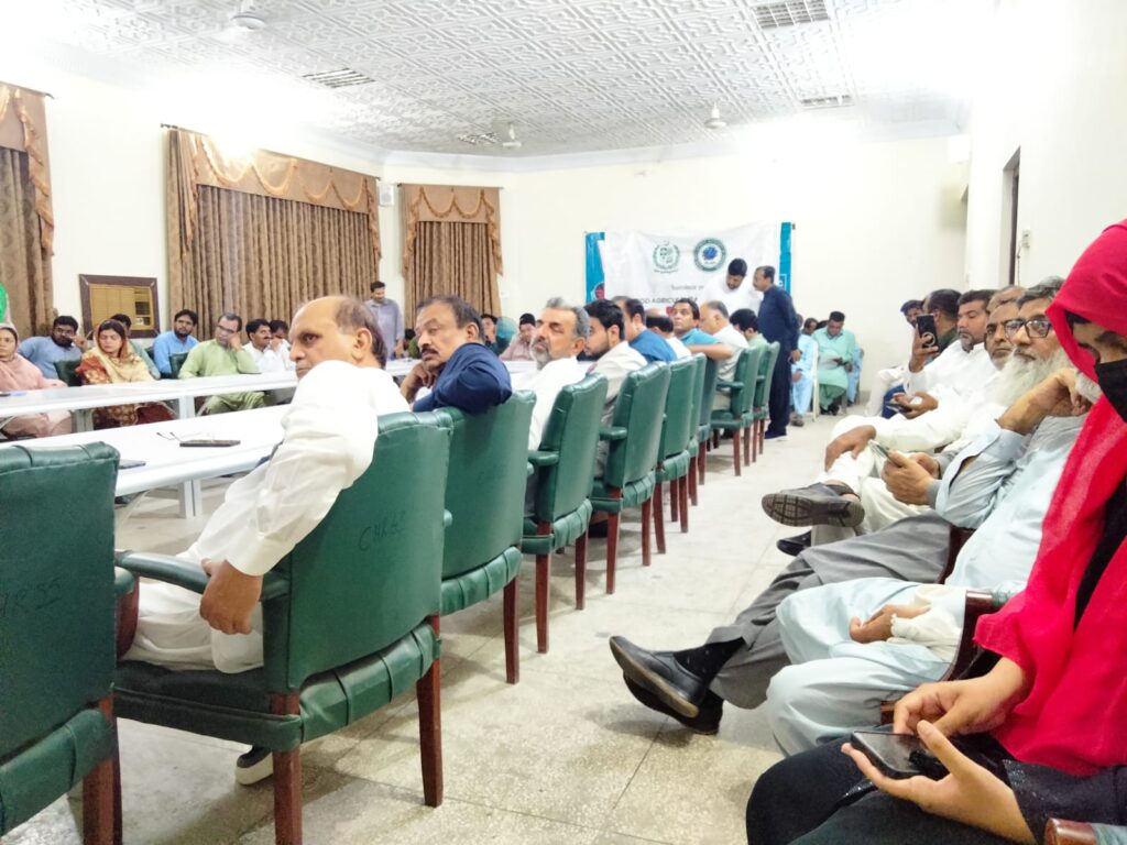 Participants attend the TDAP Seminar on sesame and maize export promotion and good agricultural practices in Punjab.