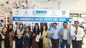 Healthcare professionals provide free physiotherapy and nutrition consultations during Dr Essa Laboratory's community health camp at Ocean Mall.