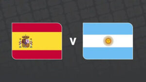 Spain and Argentina players ahead of the 2026 FIFA World Cup Final with AI predicting the match outcome.