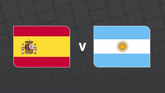 Spain and Argentina players ahead of the 2026 FIFA World Cup Final with AI predicting the match outcome.