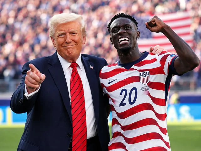 United States forward Folarin Balogun during a FIFA World Cup match after his suspension was overturned.
