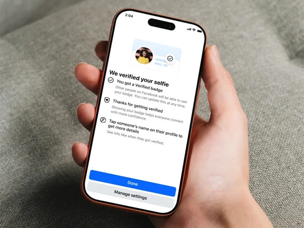 A user records a video selfie for Facebook Verified as Meta launches a free identity verification feature to combat AI-generated fake profiles.