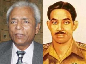 Portrait of Captain Muhammad Sarwar Shaheed as Governor Sindh commemorates his 78th martyrdom anniversary with a tribute.