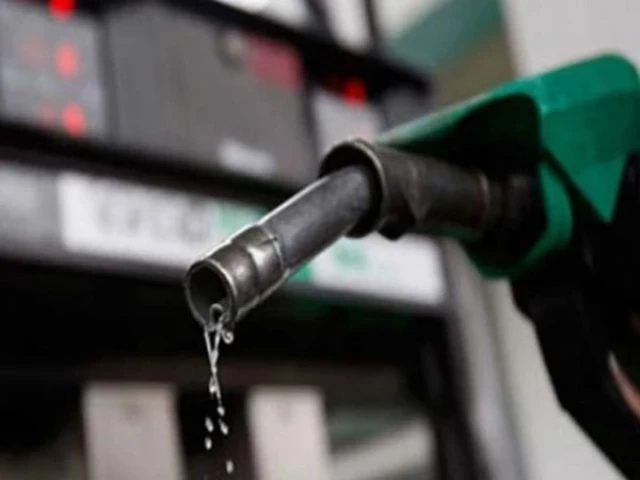 A petrol pump in Pakistan following the government's announcement of higher petrol and diesel prices effective from 11 July 2026.