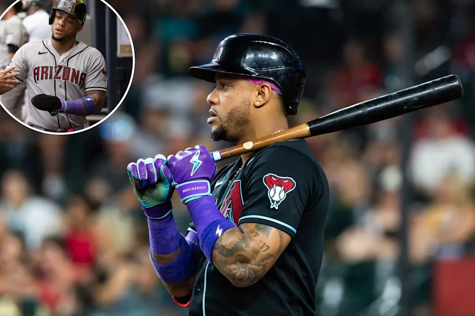 Ketel Marte Arizona Diamondbacks second baseman scores during a game against the Braves