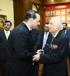 Field Marshal Asim Munir with Pakistan Army veterans at an Independence Day reception in Rawalpindi.
